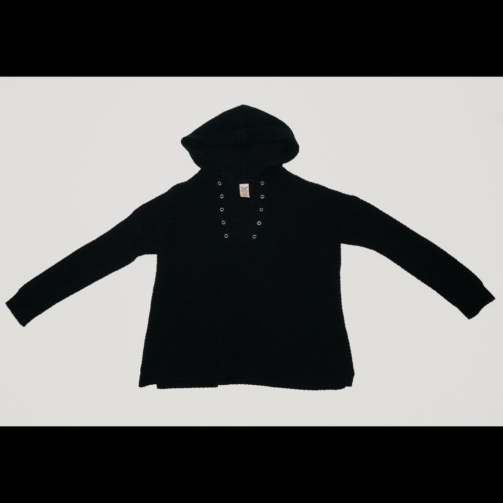 Black Knit hoodie